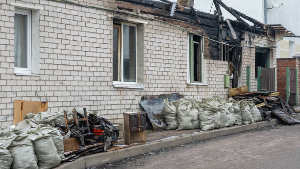Professional Fire Damage Removal technician working in Northfield, OH
